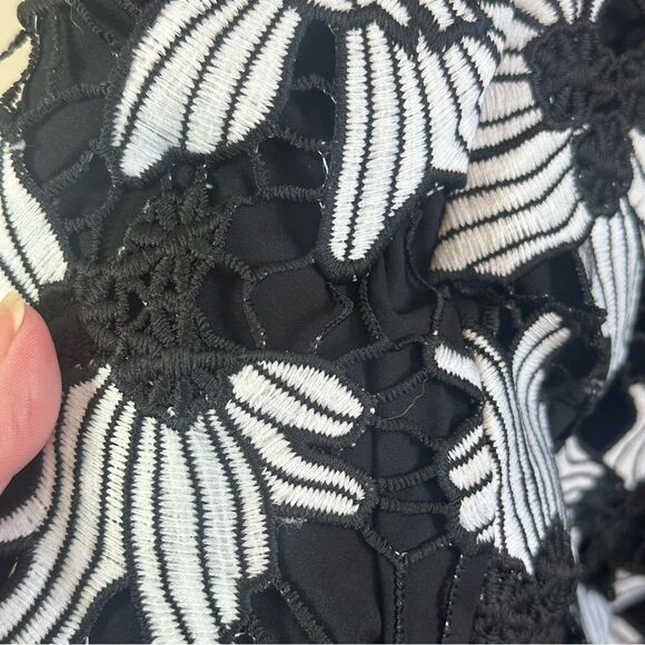 RACHEL Rachel Roy Black and White Floral Mini Dress - Picture 9 of 15